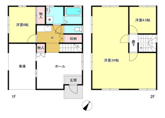 【間取り】 | 堅田①貸家　M邸