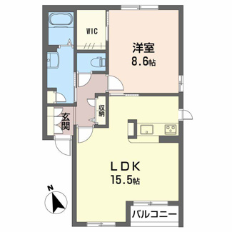 【間取り】 | ディアスワンズ　Ｂ