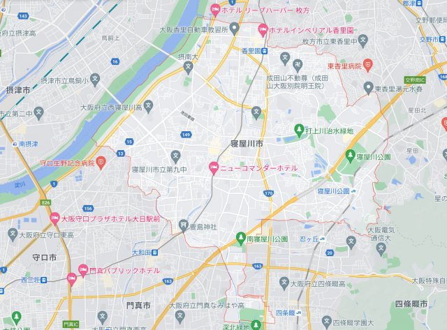 アッサンブレの地図|寝屋川市全域地図