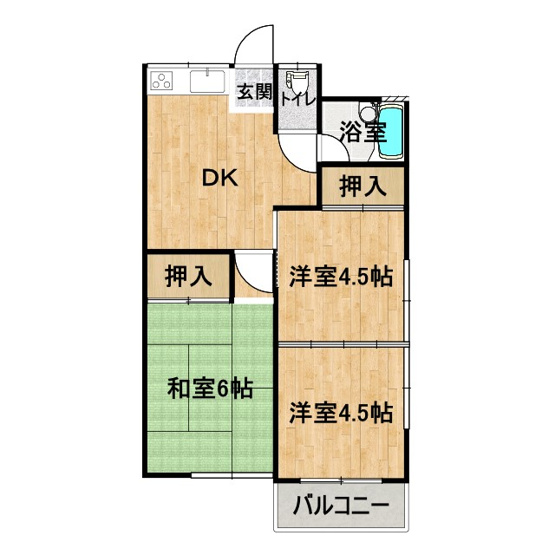 【間取り】 | 浜田ハイツ