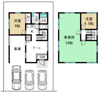 【間取り】 | 堅田①事業用貸家　M邸