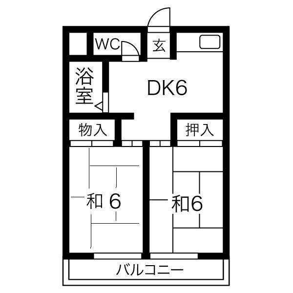 カースル50 B棟の間取り