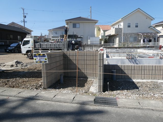 フローラルコートの外観|基礎工事中。2021年10月14日撮影