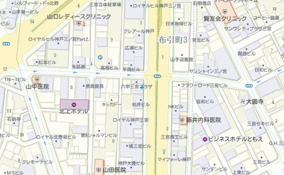 【地図】 | 田中ビル | 三宮駅から徒歩４分の立地条件です。