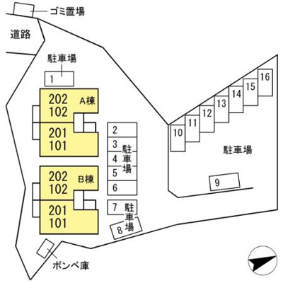 【区画図】 | オーベンロープB棟