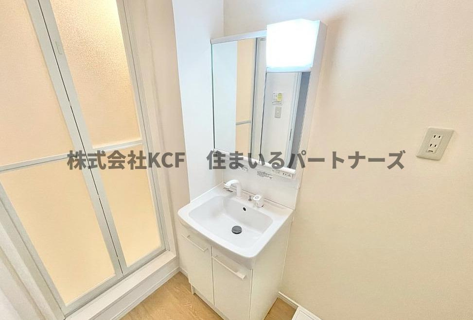 メゾネットマサの洗面所|スペースが確保できる洗面所です