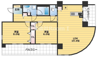 【間取り】 | ロイヤルパークス桃坂