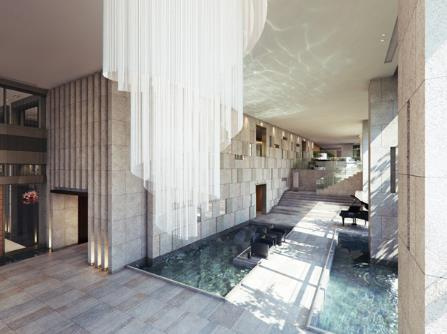 グローバルフロントタワーのロビー