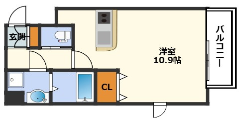 ダイドーメゾン大阪堂島の間取り