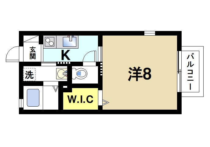 レーブ秋篠の間取り