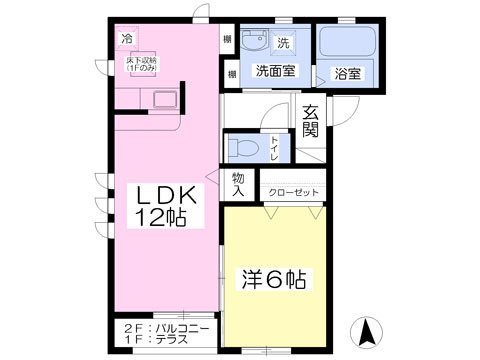 エスターテ　B棟の間取り