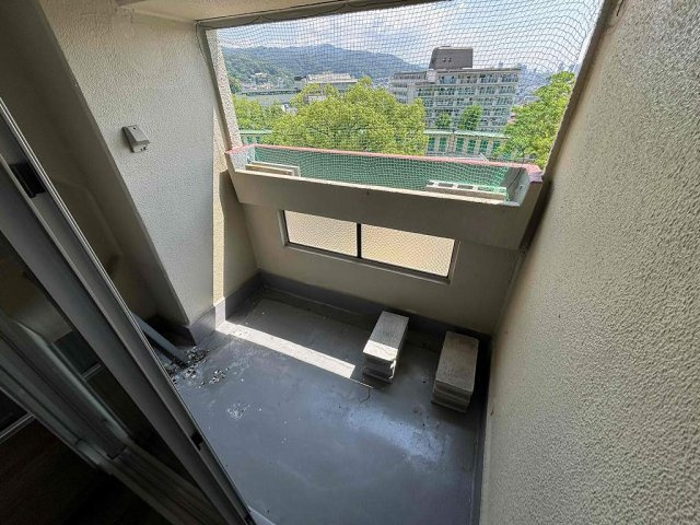 夢野ハイタウン1号棟のバルコニー