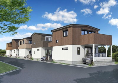 【外観パース】 | 小平市小川東町／新築戸建 | 2022年1月末完成予定です。