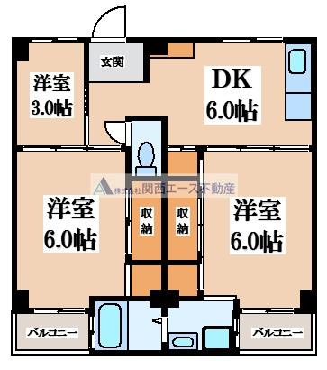 【間取り】 | ビレッジハウス日下４号棟