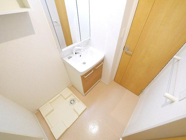 ベルオーブⅤの洗面所|コンパクトで使いやすい洗面所