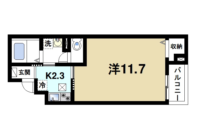 ベルオーブⅤの間取り|風通しの良い快適な間取りです