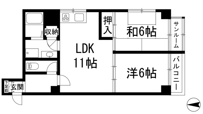 【間取り】 | ロイヤルメゾン鹿塩壱番館