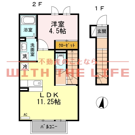 ヴィルヌーブ参番館【キャッシュバック対象物件】の間取り