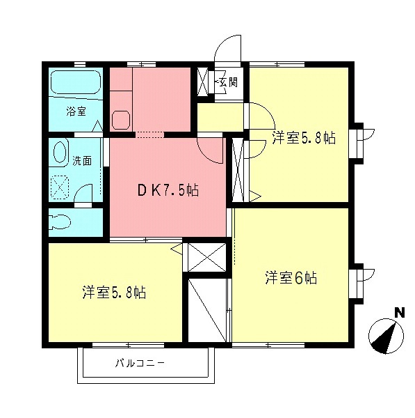 パストラルコテージCの間取り