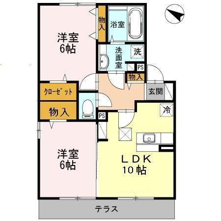 上益城郡御船町大字豊秋のアパートの間取り