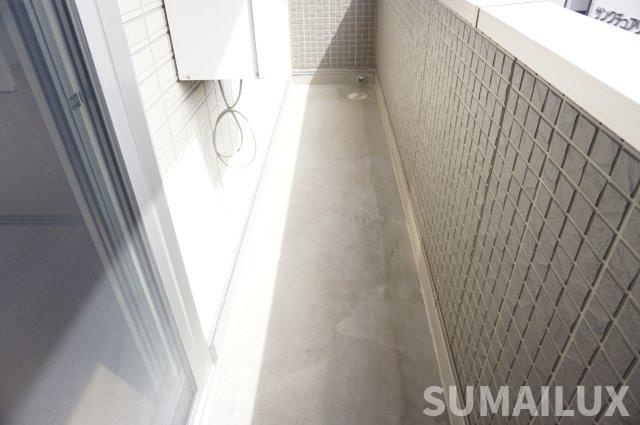 熊本市東区御領３丁目のアパートのバルコニー