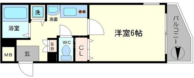 プレサンス難波リバーオアシスの間取り