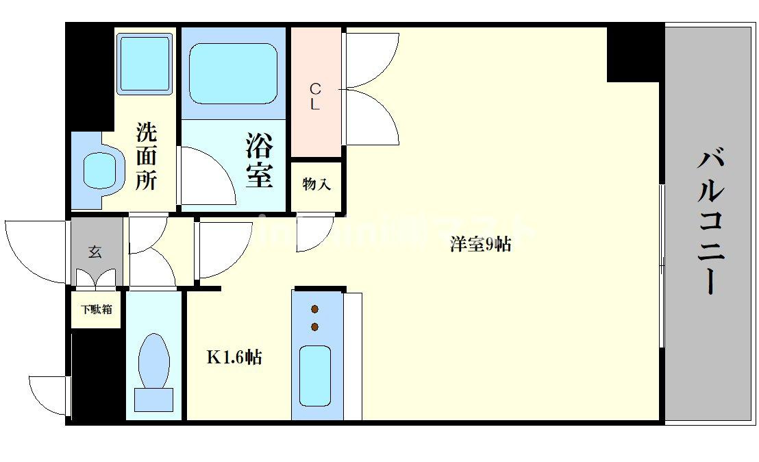 コーポＹＡＨＡＴＡナンバ元町の間取り