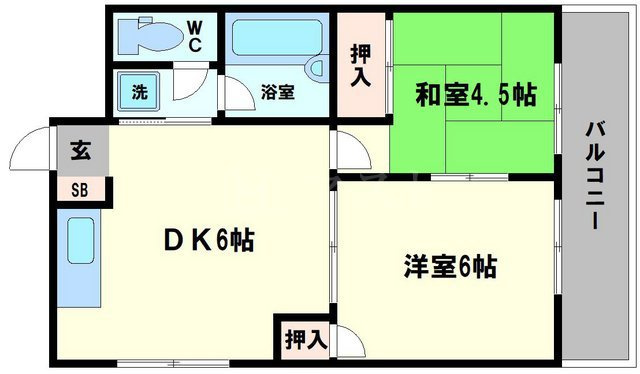 青風ハイツの間取り