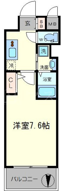 エグゼ難波南の間取り