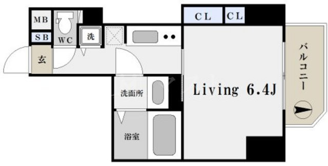 Ｗ-ＳＴＹＬＥ難波の間取り