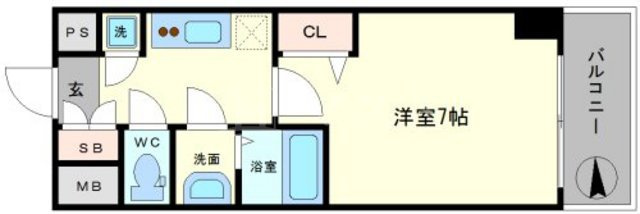レジュールアッシュ難波ＭＩＮＡＭＩ　Ⅱの間取り