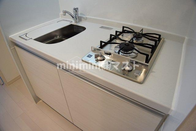 アドバンス難波南シャルムのキッチン|料理好きの方には嬉しい2口ガスシステムキッチン