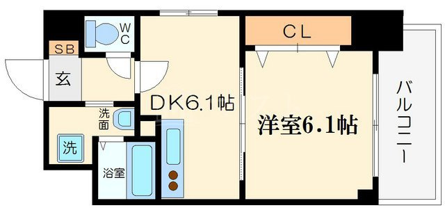 ＫＤＸレジデンス難波南の間取り