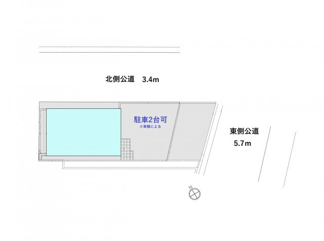 【区画図】 | 墨田区立花6丁目　新築戸建 | 解放感ある角地！目の前には緑が広がりスカイツリーも望める４LDK+P！延べ床面積97.2㎡、主寝室は9帖超えです。外壁には18ｍｍのサイディングを採用！