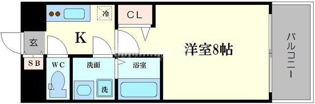 ウエンズ勝山の間取り