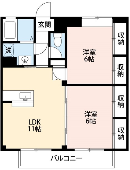 【間取り】 | シャルマンソレイユＢ