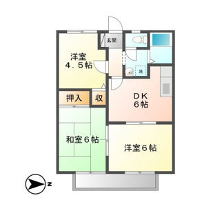 【間取り】 | レイクサイド黄葉 | 3DK