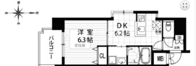 GALLERY谷町（ギャレリー谷町）　BRAVI不動産の間取り|【GALLERY谷町】間取り