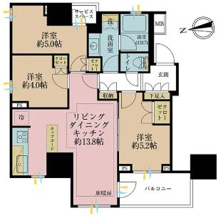台東区東上野３丁目の賃貸マンションの間取り