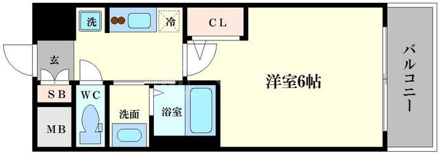 エステムコート中之島ゲートⅡの間取り