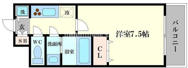 サムティ阿波座Lussoの間取り
