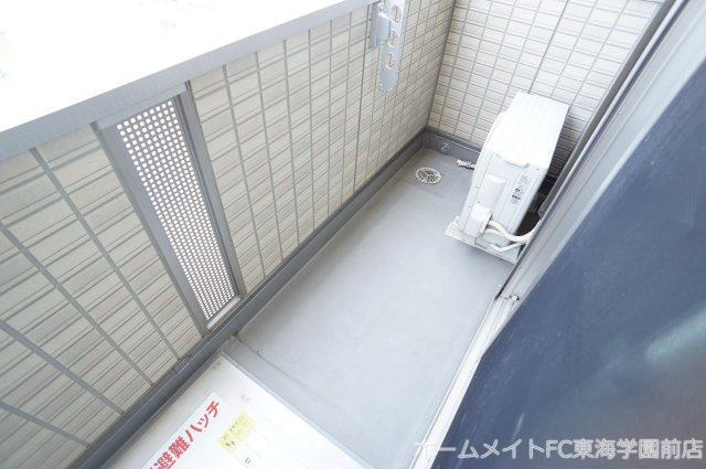 熊本市北区飛田３丁目のアパートのバルコニー