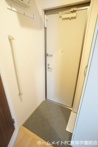 熊本市北区飛田３丁目のアパートの玄関