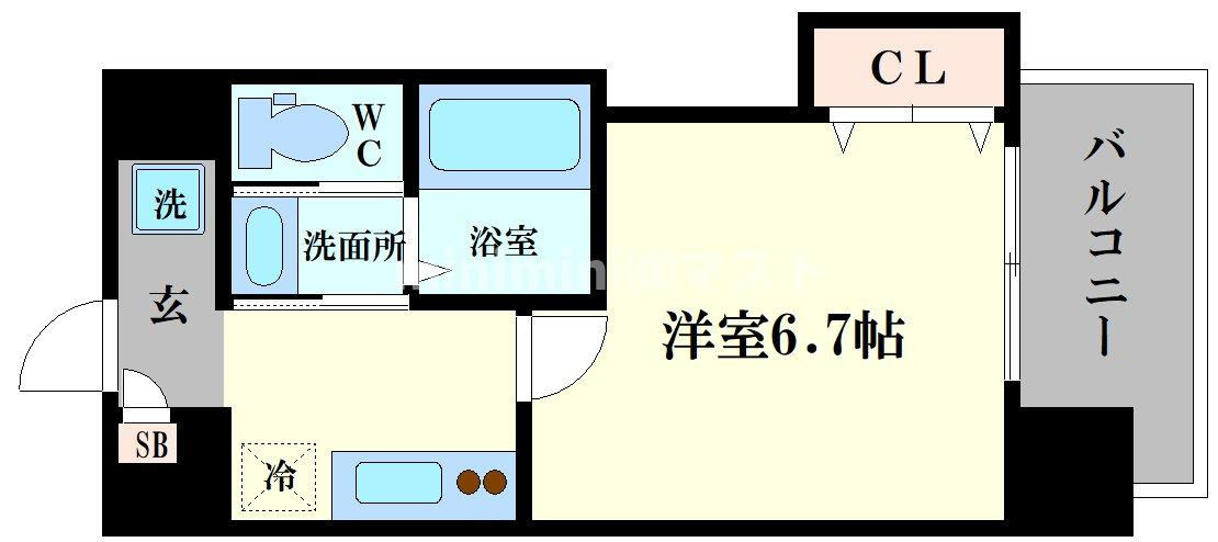 ラグゼドーム前Ⅰの間取り
