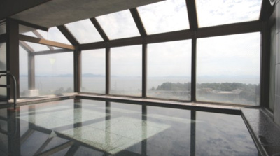 【展望】 | ロイヤルリゾート琵琶湖 | 最上階(10階)の展望大浴場からの眺め