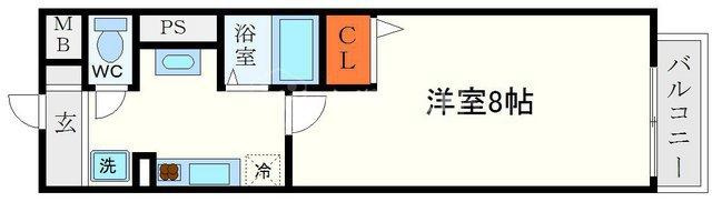 オレンジコート西心斎橋の間取り