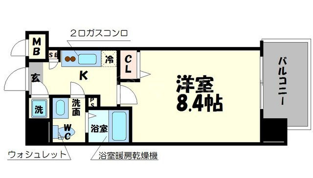 エスリード阿波座シティウエストⅡの間取り