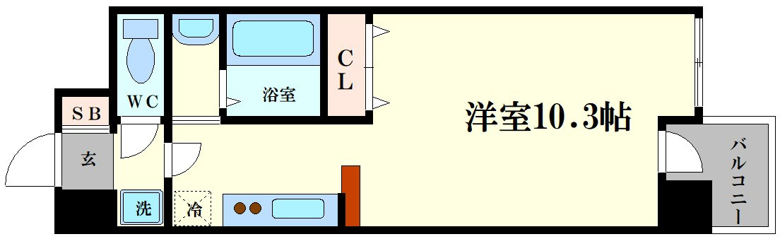 エグゼリエみなと通りの間取り