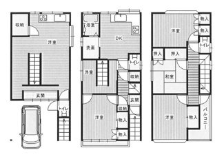 【間取り】 | 広陵町平尾テラスハウス