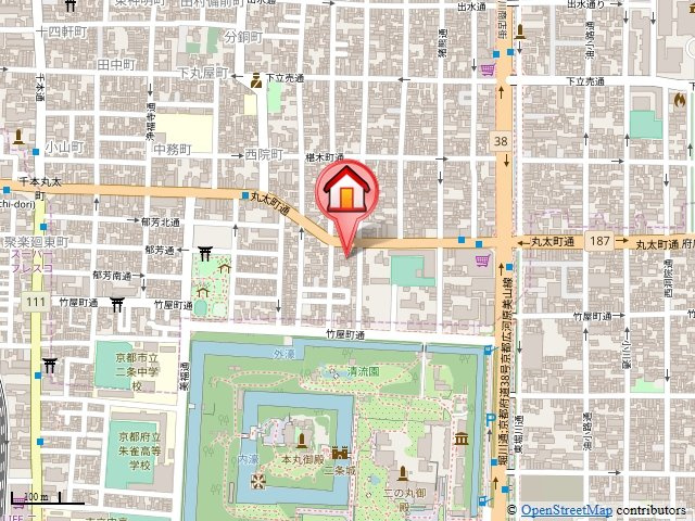 リーガル京都二条城北の地図